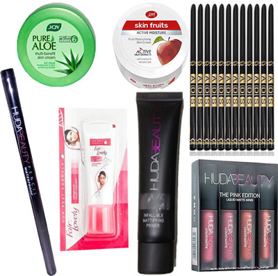 Fair & Lovely Multi Vitamin (15 g), Skin Fruits Active Moisture Cream (8 ml), Aloe Multi Body Ltn Skin Cream (15 ml) Of Joy, Waterproof Eyeliner, Primer 30 ml, Mini Lipstick Pink Edition(Pack Of 4), Ads Eyeliner(Pack Of 12)(Set of 1)
Fair & Lovely Multi Vitamin (15 g), Skin Fruits Active Moisture Cream (8 ml), Aloe Multi Body Ltn Skin Cream (15 ml) Of Joy, Waterproof Eyeliner, Primer 30 ml, Mini Lipstick Pink Edition(Pack Of 4), Ads Eyeliner(Pack Of 12)(Set of 1)