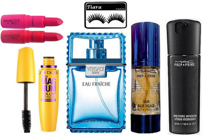 tiara Eyelashes, Prep+Prime Skin Base Primer,Infusion Face Serum,Versace Eau Fraiche Mens PerfumeMaybelliene New York The Magnum Mascara,Giambattista Valli Lipstick Pack Of 2(Set of 7)
tiara Eyelashes, Prep+Prime Skin Base Primer,Infusion Face Serum,Versace Eau Fraiche Mens PerfumeMaybelliene New York The Magnum Mascara,Giambattista Valli Lipstick Pack Of 2(Set of 7)
