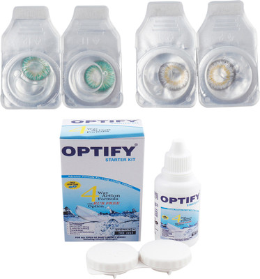 Optify Combo Pack Monthly Color Contact Lens (Zero Power, Green-Dark Grey, Pack of 2) Monthly Contact Lens(1, Green-Dark Grey, Pack of 2)
Optify Combo Pack Monthly Color Contact Lens (Zero Power, Green-Dark Grey, Pack of 2) Monthly Contact Lens(1, Green-Dark Grey, Pack of 2)