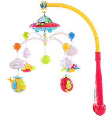 Kiditos Musical Cot Mobile with Battery Operated Rotation 108 Beautiful Songs(Multicolor)