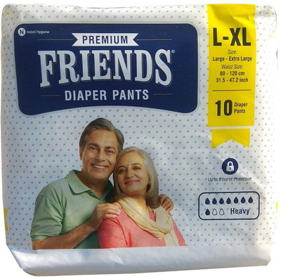 Friends Pull ups / Adult Pant style Diaper 10 pcs Pack Adult Diapers - L - XL(10 Pieces)
Friends Pull ups / Adult Pant style Diaper 10 pcs Pack Adult Diapers - L - XL(10 Pieces)