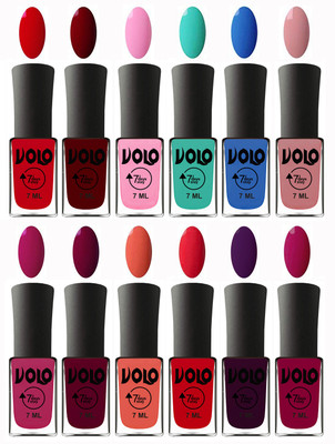 Volo No Chipping-No Fading Longest Lasting Ever Nail Polish Set Blood Red, Great Maroon, Baby Pink, Fashion Green, Royal Blue, Peach Pink, Magnta Fashion, Wine Maroon, Orange, Redish Orange, Dark Wine, Magnta(Pack of 12)
Volo No Chipping-No Fading Longest Lasting Ever Nail Polish Set Blood Red, Great Maroon, Baby Pink, Fashion Green, Royal Blue, Peach Pink, Magnta Fashion, Wine Maroon, Orange, Redish Orange, Dark Wine, Magnta(Pack of 12)