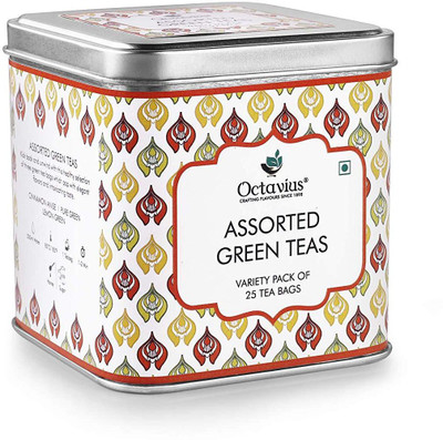 Octavius 3 Assorted Tea Flavors in Green Teas Cinnamon, Lemon Tea Bags(25 Bags, Tin)
Octavius 3 Assorted Tea Flavors in Green Teas Cinnamon, Lemon Tea Bags(25 Bags, Tin)
