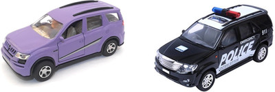 The Game Begins Combo Toys of Mahindra XUV 500 Car and Police Car | Miniature Car Toys | Pull back and go | Purple,Black -Combo Pack of 2 Toys(Purple, Black), Black;purple 
The Game Begins Combo Toys of Mahindra XUV 500 Car and Police Car | Miniature Car Toys | Pull back and go | Purple,Black -Combo Pack of 2 Toys(Purple, Black), Black;purple
