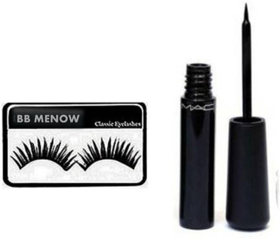 BB MENOW liqiud eyeliner with 1 set eyelash (pack of 2)(Set of 2)