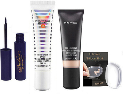 Ultimate Silicon Puff With Mac Pro longwear Foundation & Lightfull Tinted Cream SPF 30,padma liquid Eyeliner(Set of 4)
Ultimate Silicon Puff With Mac Pro longwear Foundation & Lightfull Tinted Cream SPF 30,padma liquid Eyeliner(Set of 4)