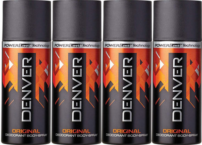 Denver Original Deo Combo, 150ml (Pack of 4) Deodorant Spray - For Men(600 ml, Pack of 4)
Denver Original Deo Combo, 150ml (Pack of 4) Deodorant Spray - For Men(600 ml, Pack of 4)