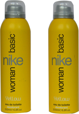 Nike Basic Women Yellow (Pack of 2) Body Spray - For Women(400 ml, Pack of 2)
Nike Basic Women Yellow (Pack of 2) Body Spray - For Women(400 ml, Pack of 2)