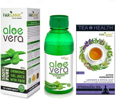 FARGANIC Buy 100% Pure Natural Aloe Vera 500 ml & Stressless Green Tea 25 Tea Bags Combo(Aloe Vera 500ml, Stressless Tea 25 Tea Bags)
FARGANIC Buy 100% Pure Natural Aloe Vera 500 ml & Stressless Green Tea 25 Tea Bags Combo(Aloe Vera 500ml, Stressless Tea 25 Tea Bags)