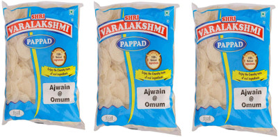 varalakshmi Ajwain Flavoured Sabudana Pappad 500 Grams (Pack of 3) 500 g(Pack of 3)
varalakshmi Ajwain Flavoured Sabudana Pappad 500 Grams (Pack of 3) 500 g(Pack of 3)