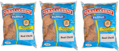 Varalakshmi Red Chilli Flavoured Sabudana Pappad 500 Grams (Pack of 3) 500 g(Pack of 3)
Varalakshmi Red Chilli Flavoured Sabudana Pappad 500 Grams (Pack of 3) 500 g(Pack of 3)