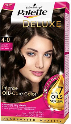 Schwarzkopf Palette Deluxe Oil- Care Color Permanent 4-0 Soft Mid Brown (115ml) - Set of 2 Hair Color(Soft Mid Brown)
Schwarzkopf Palette Deluxe Oil- Care Color Permanent 4-0 Soft Mid Brown (115ml) - Set of 2 Hair Color(Soft Mid Brown)