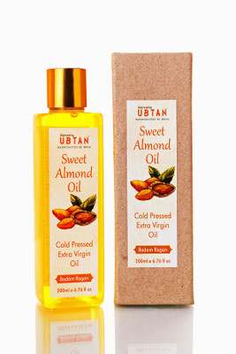 Rejuvenating UBTAN Handcrafted In India Cold Pressed Sweet Almond Oil(200 ml) 
Rejuvenating UBTAN Handcrafted In India Cold Pressed Sweet Almond Oil(200 ml)