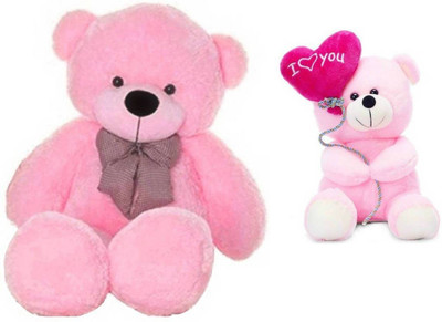 Samayra Toys Combo Offer Large Cute Pink Teddy Bear 4 Feet & Balloon Teddy bear with I Love you heart 18 cm - 120 cm(Pink)
Samayra Toys Combo Offer Large Cute Pink Teddy Bear 4 Feet & Balloon Teddy bear with I Love you heart 18 cm - 120 cm(Pink)