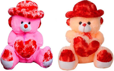 Samayra Toys Combo Offer Pack of Two Pink & Cream Teddy Bear with Cap 1.6 Feet - 50 cm(Pink, Cream), Cream;pink
Samayra Toys Combo Offer Pack of Two Pink & Cream Teddy Bear with Cap 1.6 Feet - 50 cm(Pink, Cream), Cream;pink
