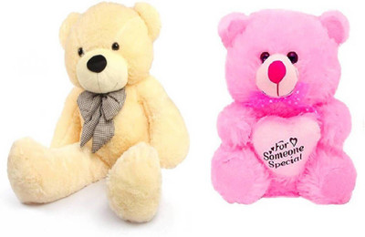 Samayra Toys Combo Offer pack of Two Cream Teddy Bear 4 Feet & Pink Teddy Bear with I Love you heart 40 cm - 120 cm(Cream)
Samayra Toys Combo Offer pack of Two Cream Teddy Bear 4 Feet & Pink Teddy Bear with I Love you heart 40 cm - 120 cm(Cream)