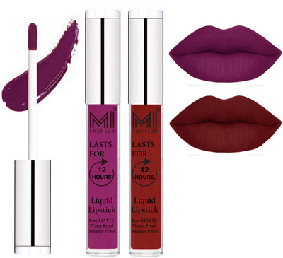 MI FASHION 100% Veg Matte Made in India Liquid Lip Gloss Lipstick Waterproof, Long Lasting Set of 2 -(6 ml, Deep Violet Liquid Lipstick,Coast Brown Lip Gloss)
MI FASHION 100% Veg Matte Made in India Liquid Lip Gloss Lipstick Waterproof, Long Lasting Set of 2 -(6 ml, Deep Violet Liquid Lipstick,Coast Brown Lip Gloss)
