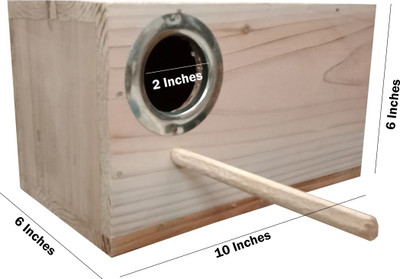 jovian 10 Inches Size Natural Wood Mountable Nest Box, Cum Breeding Box With Perch Attached For Birds-African love birds, Love birds, Finches, and oustside birds Bird House
jovian 10 Inches Size Natural Wood Mountable Nest Box, Cum Breeding Box With Perch Attached For Birds-African love birds, Love birds, Finches, and oustside birds Bird House