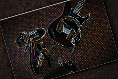 Music Guitar Wall Poster Fine Art Print(12 inch X 18 inch, Rolled)