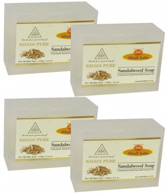 Khadi Pure Sandalwood soap(500 g, Pack of 4)