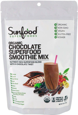 Sunfood Organic Chocolate Superfood Smoothie Mix 8 oz (227 g)(227 g)
