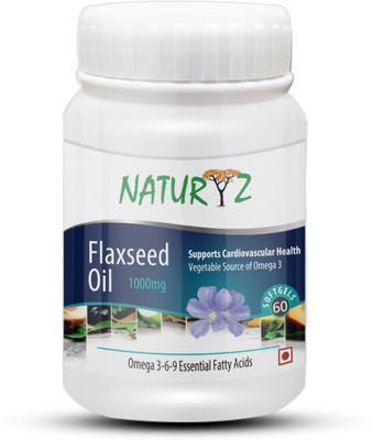 NATURYZ Flaxseed Oil (Omega 3-6-9) 1000 mg -60 Softgel Capsules(1000 mg) 
NATURYZ Flaxseed Oil (Omega 3-6-9) 1000 mg -60 Softgel Capsules(1000 mg)