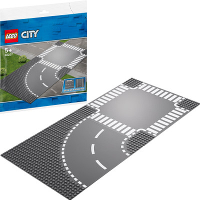 Lego Curve and Crossroad (2 Pcs)(Multicolor)