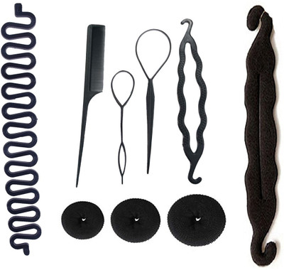 JAGTEK Combo set of 9pcs , Hair Combo 4pcs Diy Kit For Hair Styling , 1pcs Juda Bun Maker , 1 pcs Hair Braid tools ,3 Pcs Hair Donut Bun Maker All Different , All in One Combo Easy Use At Home(Set of 9)
JAGTEK Combo set of 9pcs , Hair Combo 4pcs Diy Kit For Hair Styling , 1pcs Juda Bun Maker , 1 pcs Hair Braid tools ,3 Pcs Hair Donut Bun Maker All Different , All in One Combo Easy Use At Home(Set of 9)
