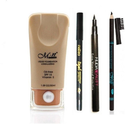 MN This face combo containes foundation with eyebrow pencil ,kajal,eyeliner(Set of 04)
MN This face combo containes foundation with eyebrow pencil ,kajal,eyeliner(Set of 04)