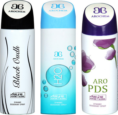 arochem BLACK OUDH & H20 & ARO PDS DYNAMIC DEODORANT SPRAY Body Spray - For Men & Women(600 ml, Pack of 3)
arochem BLACK OUDH & H20 & ARO PDS DYNAMIC DEODORANT SPRAY Body Spray - For Men & Women(600 ml, Pack of 3)
