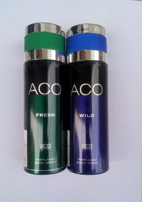 ACO FRESH AND WILD Body Spray - For Men(200 ml, Pack of 2)