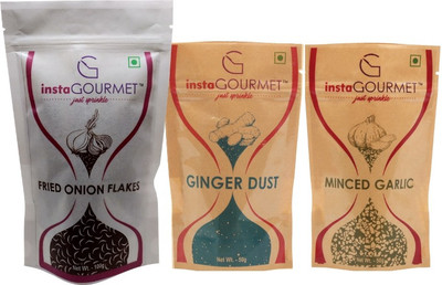 instaGOURMET Fried Onion Flakes 100g With Ginger Powder 50g and Minced Garlic 50g(200 g)
instaGOURMET Fried Onion Flakes 100g With Ginger Powder 50g and Minced Garlic 50g(200 g)