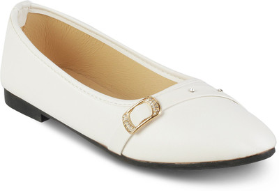 KITTENS Girls Slip on Ballerinas(White