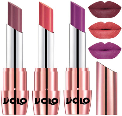 Volo Perfect Creamy with Matte Lipsticks Combo, Lip Gifts to love(Plum, Dark Peach, Purple)
Volo Perfect Creamy with Matte Lipsticks Combo, Lip Gifts to love(Plum, Dark Peach, Purple)