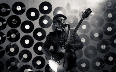 Music Guitar HD Wallpaper Background Fine Art Print(12 inch X 18 inch, Rolled)