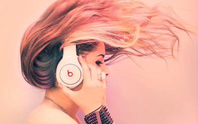 Music Headphones Wall Poster Fine Art Print(12 inch X 18 inch, Rolled)