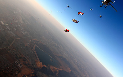 Sports Skydiving HD Wall Poster Paper Print(12 inch X 18 inch, Rolled)