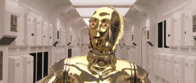 Akhuratha Poster Movie Star Wars C-3PO Droid HD Wallpaper Background Fine Art Print(12 inch X 18 inch, Rolled)
