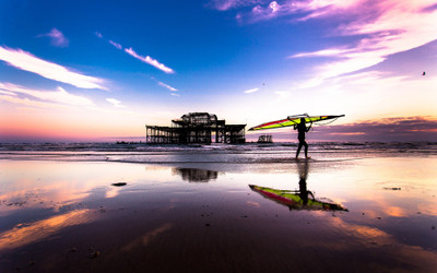 Sports Surfing Landscape Scenic Ocean Sand Sunset Sky Cloud Beach Reflection People Man Pier Architecture HD Wall Poster Paper Print(12 inch X 18 inch, Rolled)
Sports Surfing Landscape Scenic Ocean Sand Sunset Sky Cloud Beach Reflection People Man Pier Architecture HD Wall Poster Paper Print(12 inch X 18 inch, Rolled)