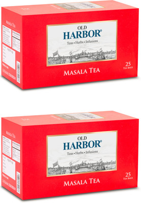 old harbor tea Masala Tea Bags 25 Pcs Spices Black Spices Black Tea Bags(100 g, Box)