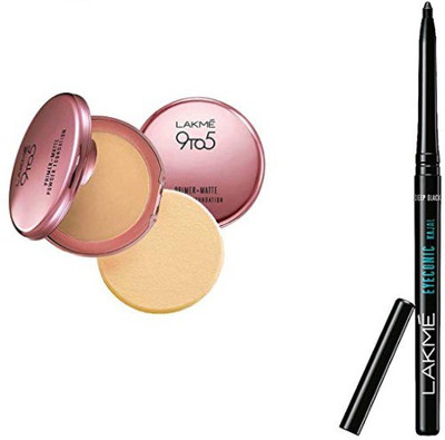 Lakme 9 to 5 Primer with Matte Powder Foundation Compact, Ivory Cream & Eyeconic Kajal Combo(Set of 2)
Lakme 9 to 5 Primer with Matte Powder Foundation Compact, Ivory Cream & Eyeconic Kajal Combo(Set of 2)