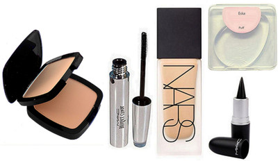 eska Silicon Puff, Mac Two Way Compact, Brooke Candy Mascara, Nars Liquid Foundation, Stick Kajal(Set of 5)
eska Silicon Puff, Mac Two Way Compact, Brooke Candy Mascara, Nars Liquid Foundation, Stick Kajal(Set of 5)