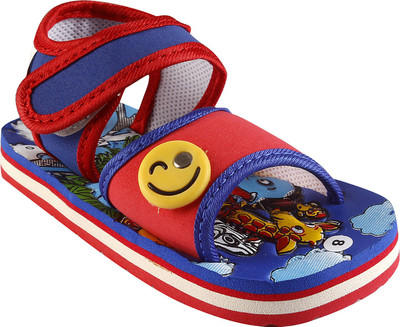 Chiu Boys & Girls Velcro Flats(Red