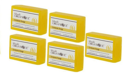 Khadi ORGANIQUE HANDMADE LEMON SOAP WITH ESSENTIAL OIL(Pack of 5)(125 g, Pack of 5)
Khadi ORGANIQUE HANDMADE LEMON SOAP WITH ESSENTIAL OIL(Pack of 5)(125 g, Pack of 5)
