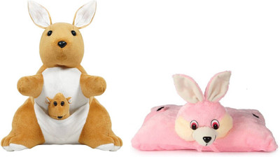 Tajpur Traders Folding Bunny Pillow With Kangaroo Soft toys for kids - 35 cm(Pink, Brown), Brown;pink
Tajpur Traders Folding Bunny Pillow With Kangaroo Soft toys for kids - 35 cm(Pink, Brown), Brown;pink