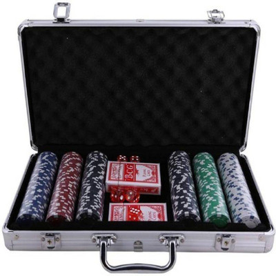 Everyday shop 300 Piece Poker Set with Aluminum Carrying Case Dual Toned Poker Chips, 5 Dice, 2 Decks of Playing Cards(Multicolor)
Everyday shop 300 Piece Poker Set with Aluminum Carrying Case Dual Toned Poker Chips, 5 Dice, 2 Decks of Playing Cards(Multicolor)