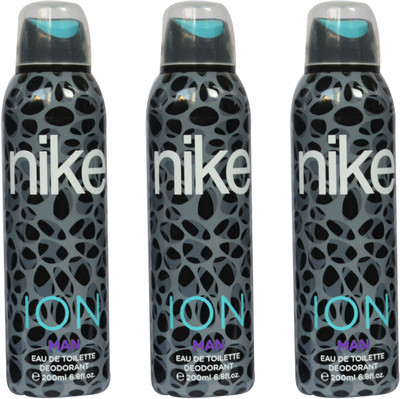 Nike ION Grey (Pack of 3) Body Spray - For Men(600 ml, Pack of 3)