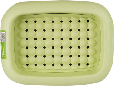 T4G Bamboo Fiber Plastic Soap Dish(Green)
