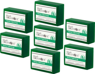 Khadi ORGANIQUE HANDMADE NEEM-TULSI WITH ESSENTIAL OIL (Pack of 7)(125 g, Pack of 7)
Khadi ORGANIQUE HANDMADE NEEM-TULSI WITH ESSENTIAL OIL (Pack of 7)(125 g, Pack of 7)
