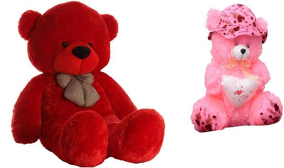 Samayra Toys Combo Offer Large Cute Red Teddy Bear 4 Feet & Pink Teddy Bear with Cap 40 Cm - 110 cm(Red, Pink), Pink;red
Samayra Toys Combo Offer Large Cute Red Teddy Bear 4 Feet & Pink Teddy Bear with Cap 40 Cm - 110 cm(Red, Pink), Pink;red